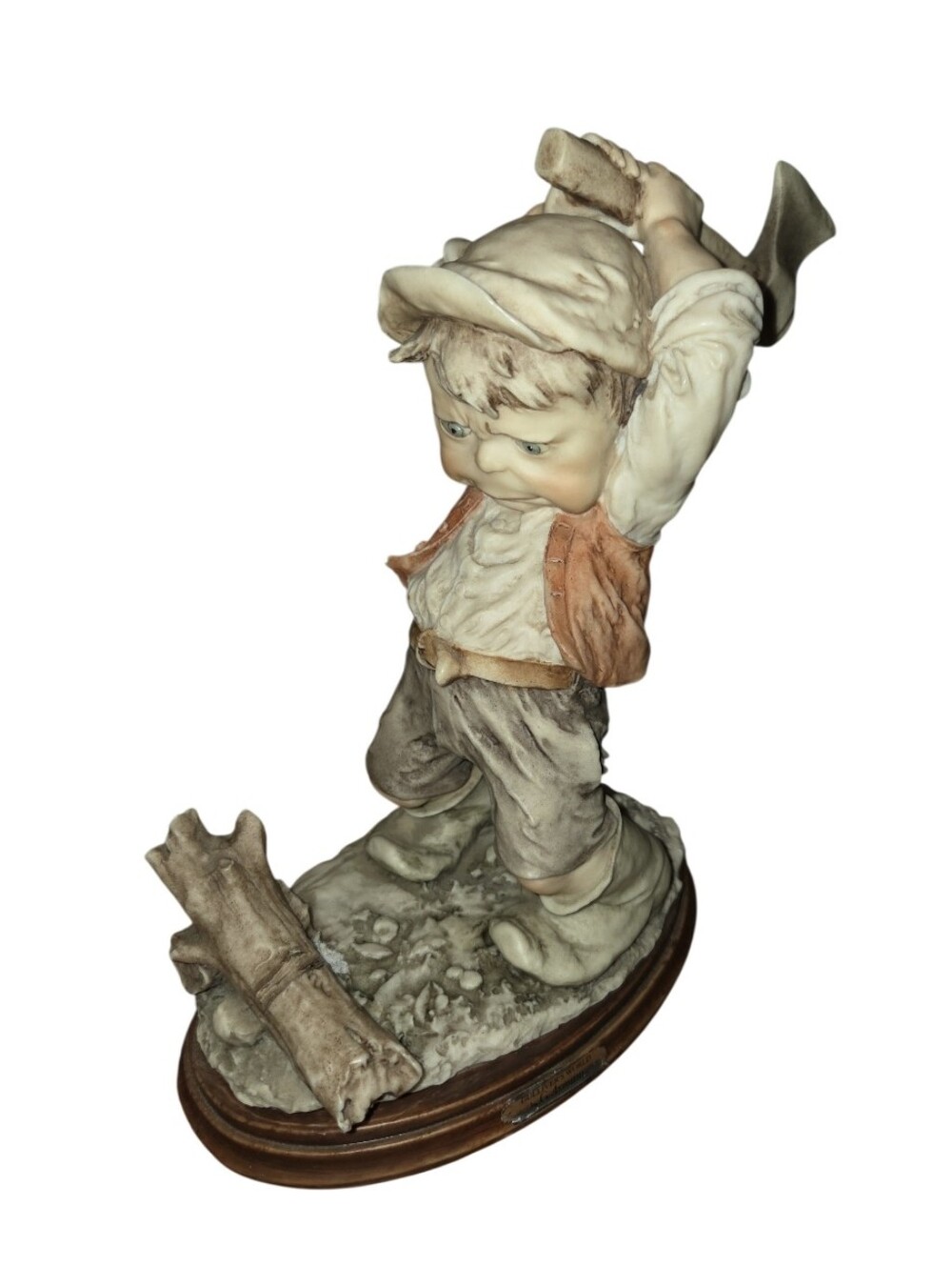 G. Armani Gulliver's World "Boy Chopping Wood" Vintage Figurine
